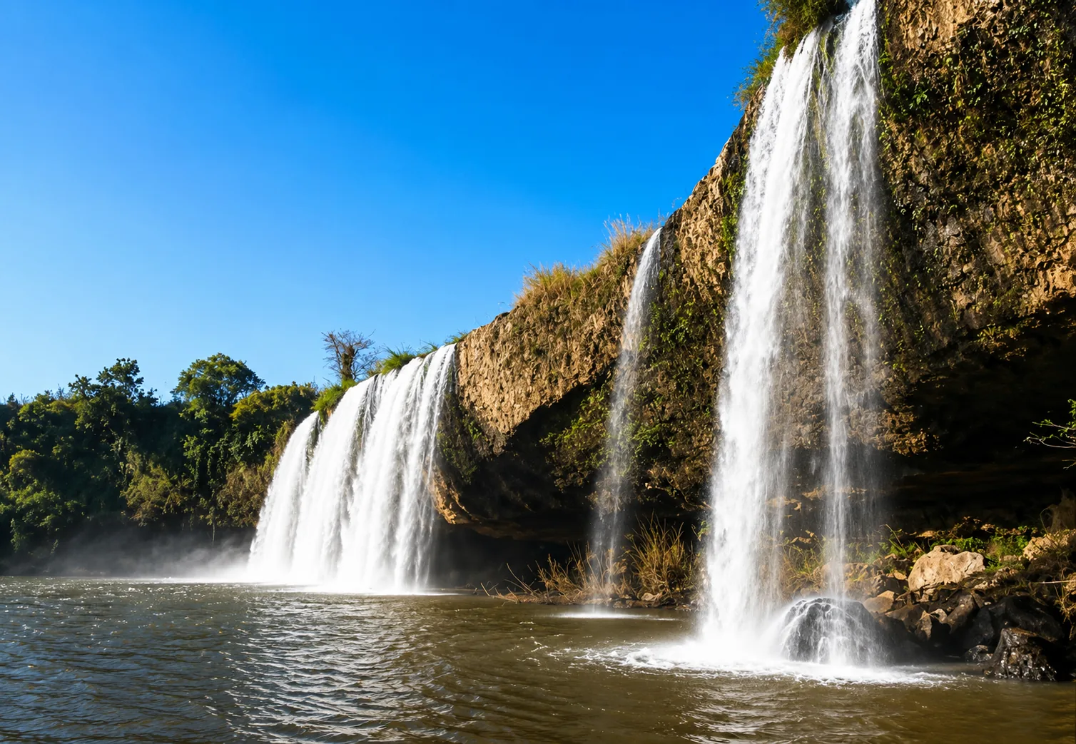 Wide waterfall landscape near Kaduna