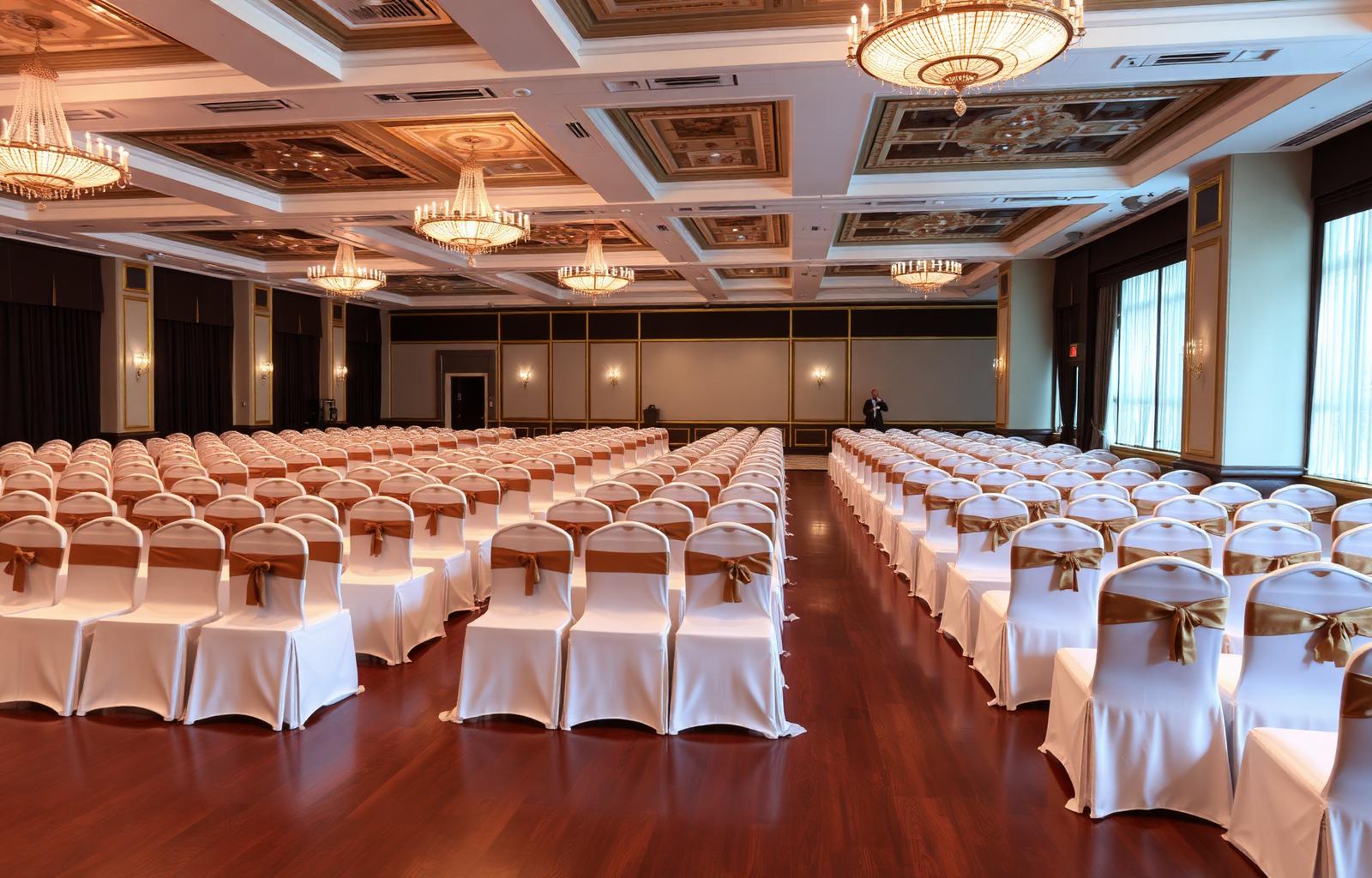 Event hall set up for a seminar